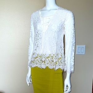 NWOT, Karen Kane, lace blouse size S